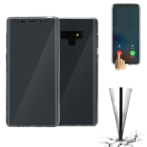 Clear Crystal 360 Full Silicone Hybrid Case Skins för Samsung Note 9 huaa869