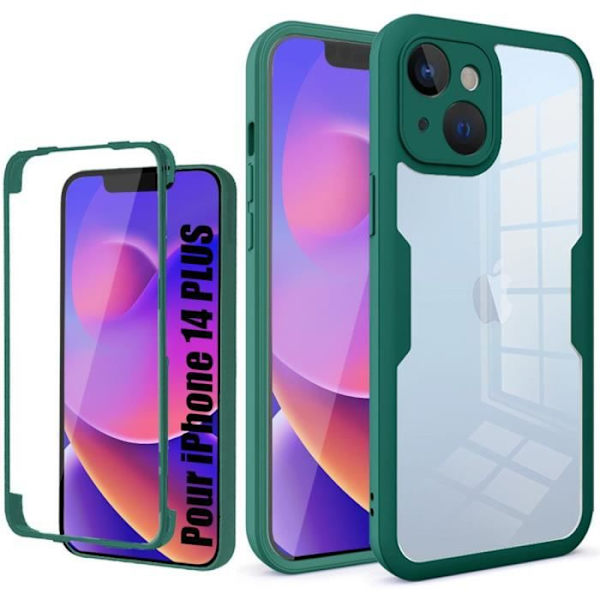 Fodral för iPhone 14 Plus 360 Degree Full Protection Solid Midnight Green Nattgrönt