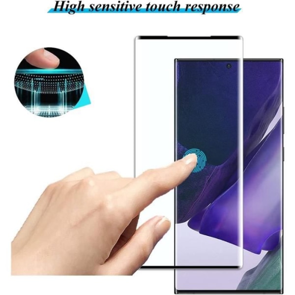 4 x Samsung Note 20 Ultra-härdat glas (6,9”) 3D Integral Pålitlig 9H hårdhet Anti-Scratch svart Svart