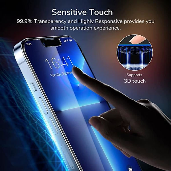 Skärmskydd - Advansia - iPhone 13 Pro - 9H härdat glas - Reptåligt - Högklassigt skydd