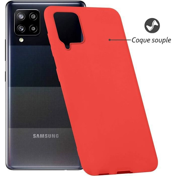 1 rött skyddsfodral + 2 härdade glasögon för Samsung Galaxy A12 med Stylus Toproduits®