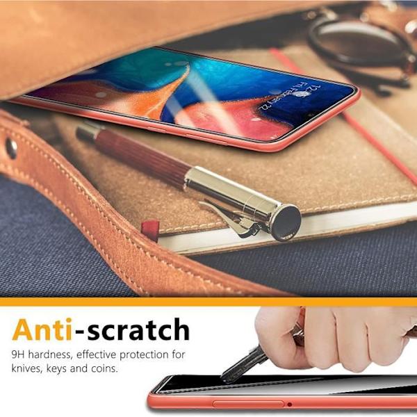 [3 delar] härdat glas för Samsung Galaxy A21, [9H hårdhet][bubbelfri] Ultra-resistent glasfilm skärmskydd för Samsung