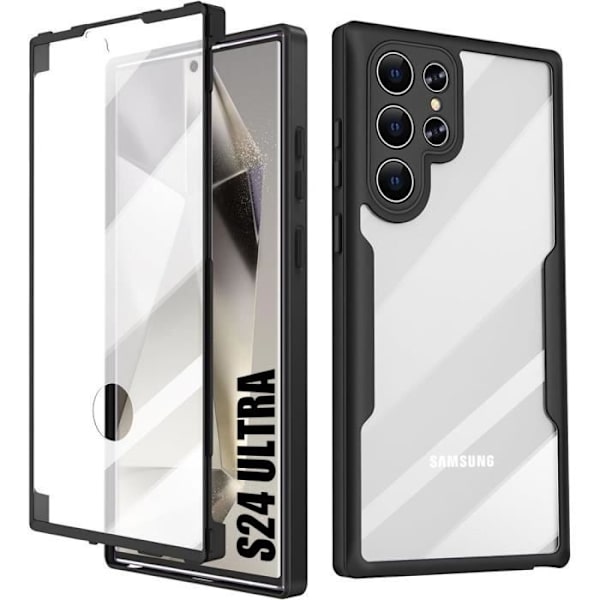 Skyddshölje - Samsung - Galaxy S24 Ultra - 360-skydd - Förstärkt kant - Stötbeständig Svart