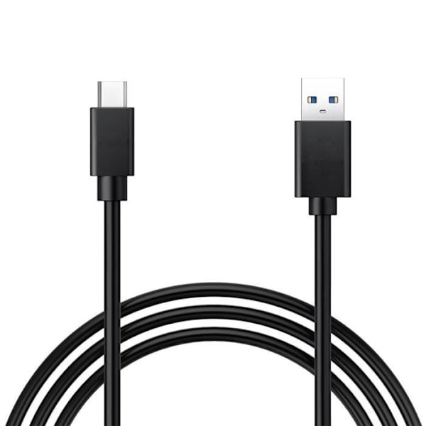 För ZTE Grand X 3/ Grand X Max 2/ Grand X4/ Zmax Pro: USB 3.0 Typ C till Standard USB Type A Laddningskabel, 1 m lång - Svart