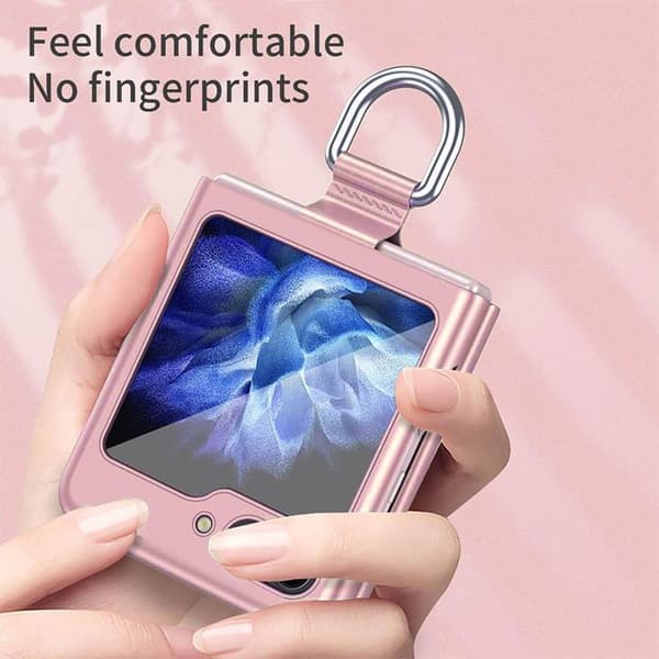 Skyddsskal - BOOLING - för Samsung Galaxy Z Flip 5 - Stötsäker - Repbeständig - Rosa Rosa