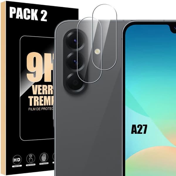 2 Stötsäkra Kameraglas för Samsung Galaxy A27 5G, 9H Repellerande Skydd Transparent