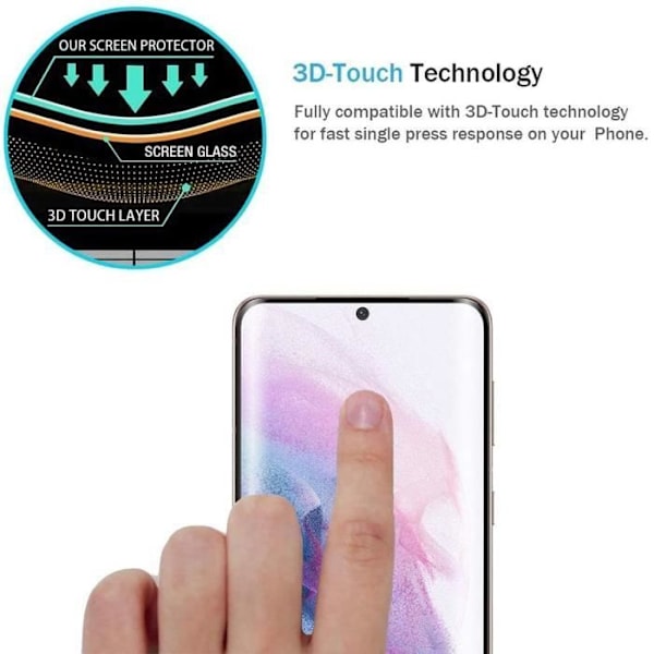 Skyddsglas - BOOLING - för Samsung Galaxy S23 - Paket med 2 - Härdat glas - Heltäckande skydd Transparent med svart kant