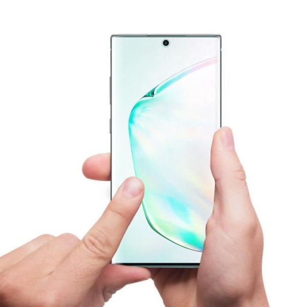 Til Samsung Galaxy Note10+ Plus/ Note 10 Pro/ Note10+ 5G: 1 fuldskærms hærdet glasfilm resistent buet kant - TRANSPARENT TRANSPARENT