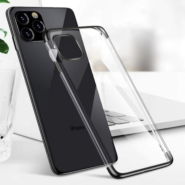 Skyddsfodral för iPhone 12 Pro Max - PROSHOP - Mjuk - Svart - 2 stötsäkra härdade glasögon Svart