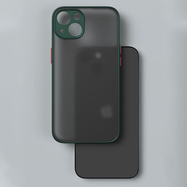 Coque - BOOLING - för iPhone 14 Plus - Stötskydd - Mörkgrön - Semi-rigid Nattgrönt