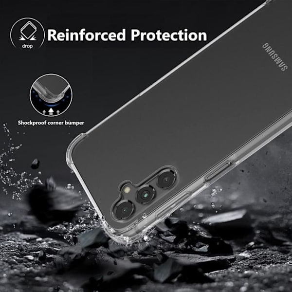 Skyddande skal - Samsung - Galaxy A15 5G - Högmotståndssilikon - Transparent - Flexibelt Transparent