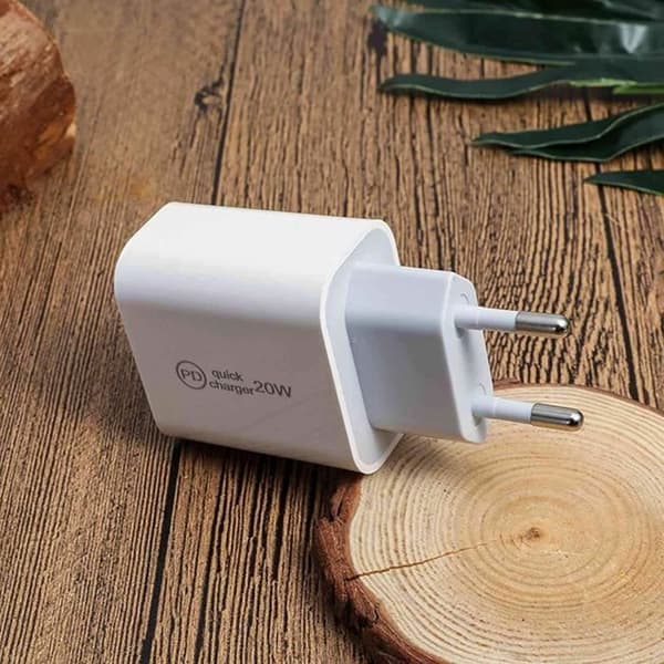 Nätadapter - STRAßE TECH - PD 20W - USB-C - Snabbladdning - Kompatibel med iPhone och Android