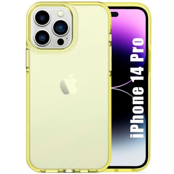 Silikonfodral till iPhone 14 Pro Ljusgul Stötsäker Anti-Scratch Gul