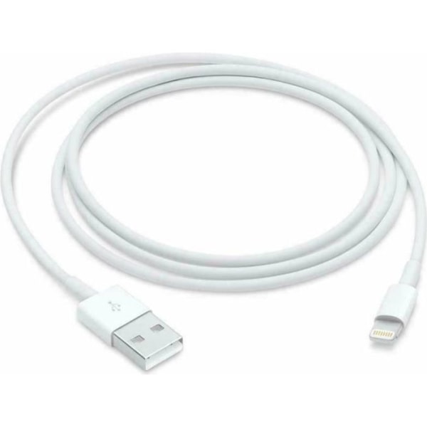 KABEL FÖR IPHONE X 8 7 6 5 S SE PLUS IPOD IPAD FÖRSTÄRKAD USB-LADDARE VIT Nyhet