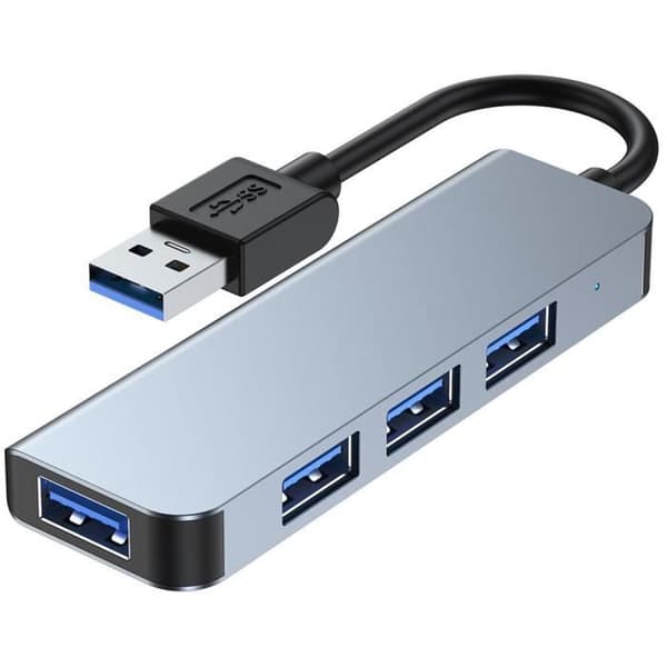 USB-adapter 4 i 1 - Ospecificerad - MacBook Air-Pro - 1 USB 3.0 - 3 USB 2.0 - Grå