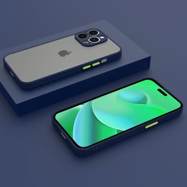 Coque - BOOLING - för iPhone 14 Pro Max - Matt - Hållbar - Stötsäker marinblå