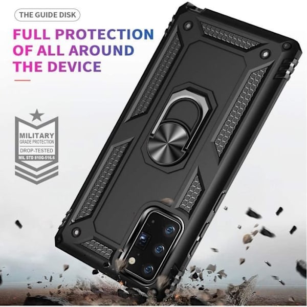 Skyddsskal - PROSHOP - för Samsung Note 20 - Hård - Matt - Militär - Svart Svart