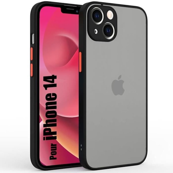 Skal för iPhone 14 - PROSHOP - Svart - Semi-hård - Stötsäkra kanter Svart