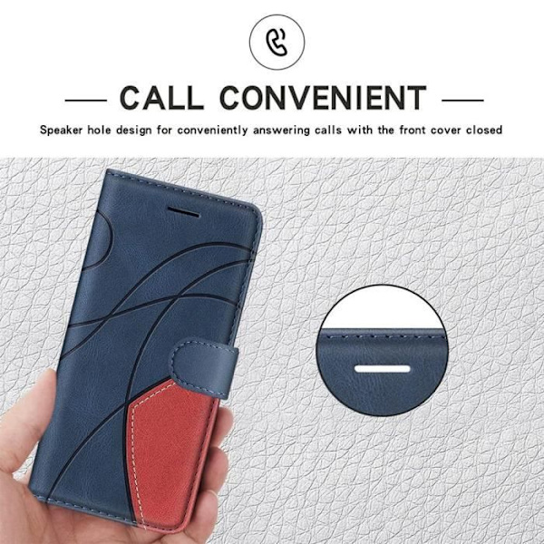 Coque - Samsung - Galaxy S23 FE - PU Läder - Marinblå - 2 Härdat Glas 9H marinblå