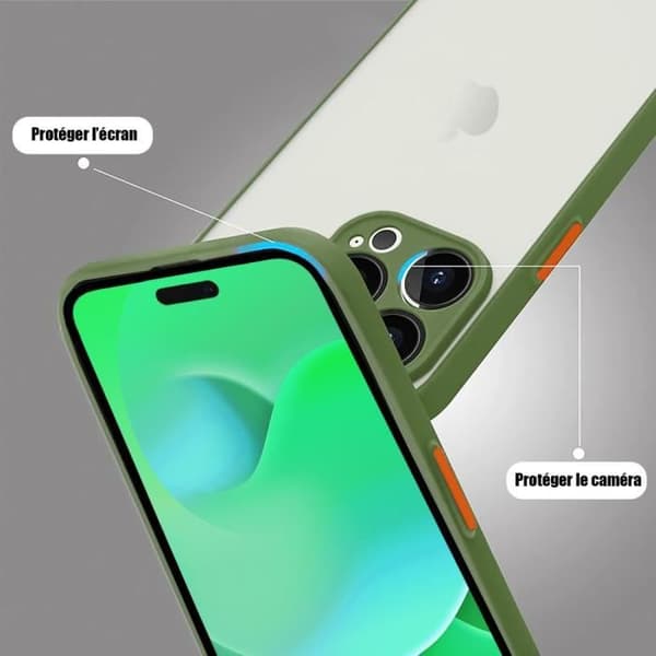 Skyddsskal - BOOLING - Kaki - Ultra Slim - Stötsäker - för iPhone 14 Pro Max Kaki