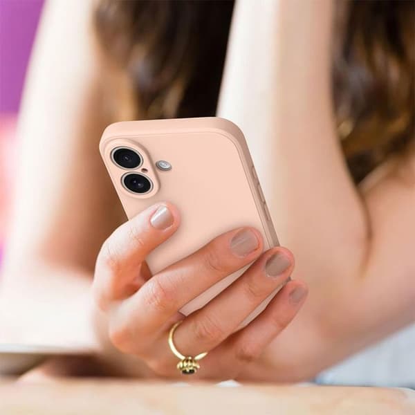 Skyddsskal - BOOLING - för iPhone 17 Pro - Slim Silikon Riptålig - Rosa - 2 Härdat Glas Rosa