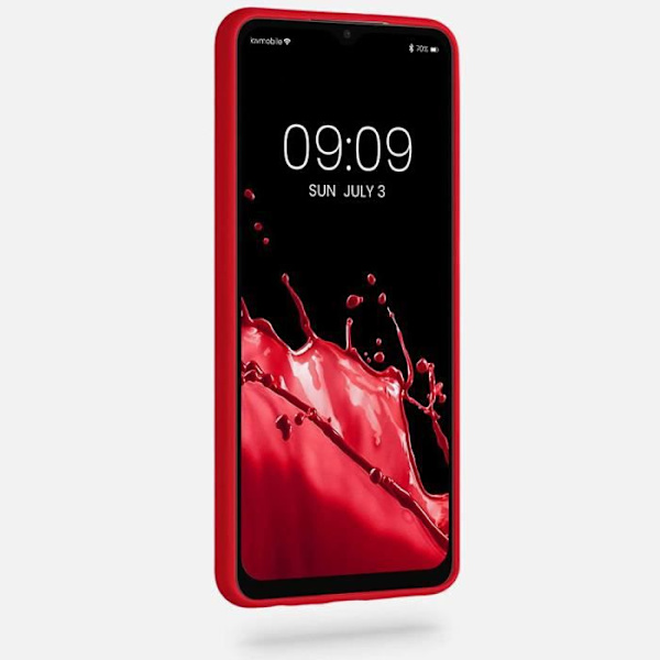 Rött silikonfodral för Samsung A32 5G + 2 skärmhärdade glasögon