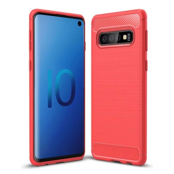 Til 6,1" Samsung Galaxy S10 Cover Cover - Letvægts Silikone Cover Shockproof Bumper Back Cover Samsung Galaxy S10 Rød