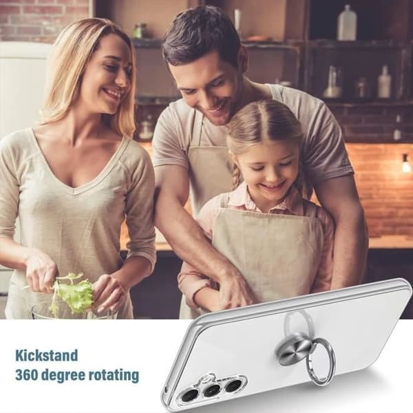 Skyddsskal - BOOLING - för Samsung Galaxy A55 5G - Stötskydd - Silikon - Transparent Klar, Silver