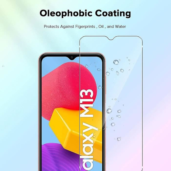 Härdat glas för Samsung Galaxy M13 4G - 3 delar - Genomskinligt skyddsglas Transparent