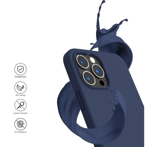 Skyddsfodral - Toproduits® - iPhone 13 Pro Max - Blå - 2 härdade glasögon - Reptålig Blå