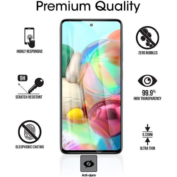 3 Anti-Spy Tempered Glasögon för Samsung Galaxy A51 Stötsäkert skydd Svart