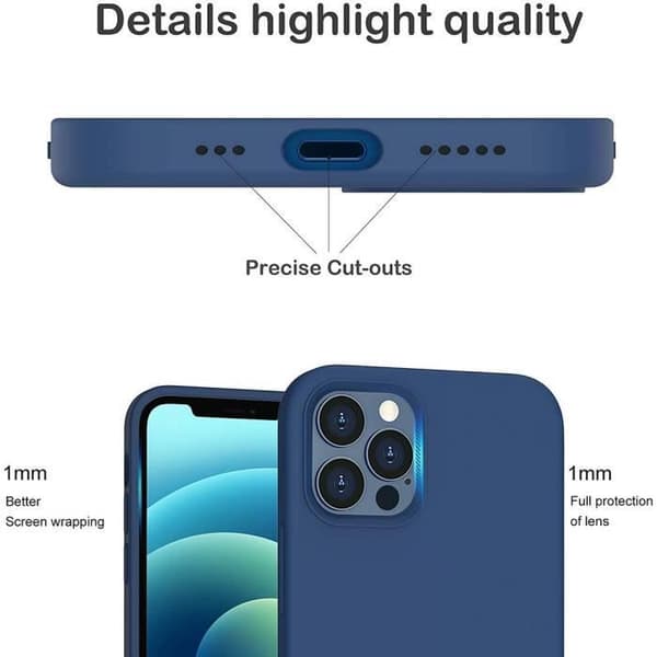 Skal för iPhone 13 (6,1") Silikon Slim Marinblå