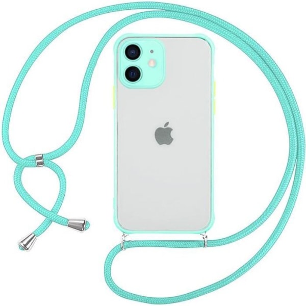 Dragsko för iPhone 11 (6,1") Turkos Anti-chock Tunt Styv Semi-Transparent Frostad Turkos