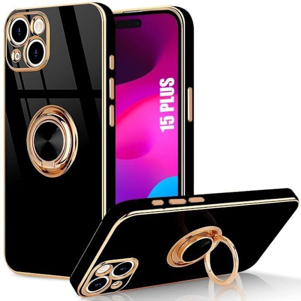 Skyddsfodral - BOOLING - för iPhone 15 Plus - Stötsäkert Ultra Slim - Repfria - Svart Svart