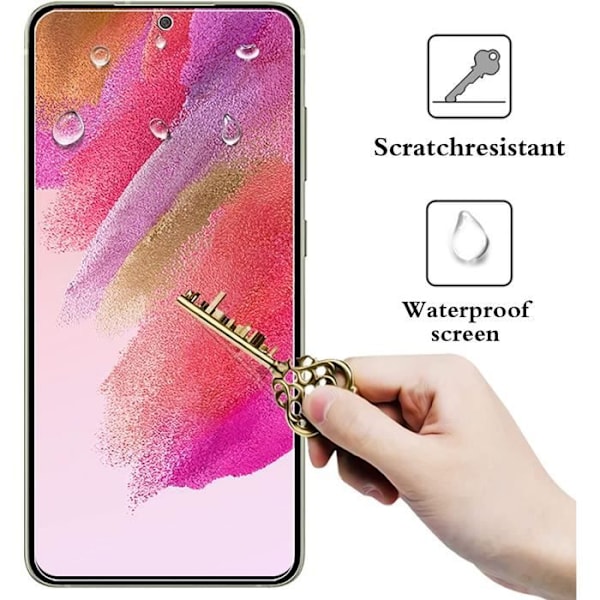 Härdat glas skyddsfilm - Samsung - Galaxy S21 FE 5G - 9H hårdhet - Reptålig - 3 delar