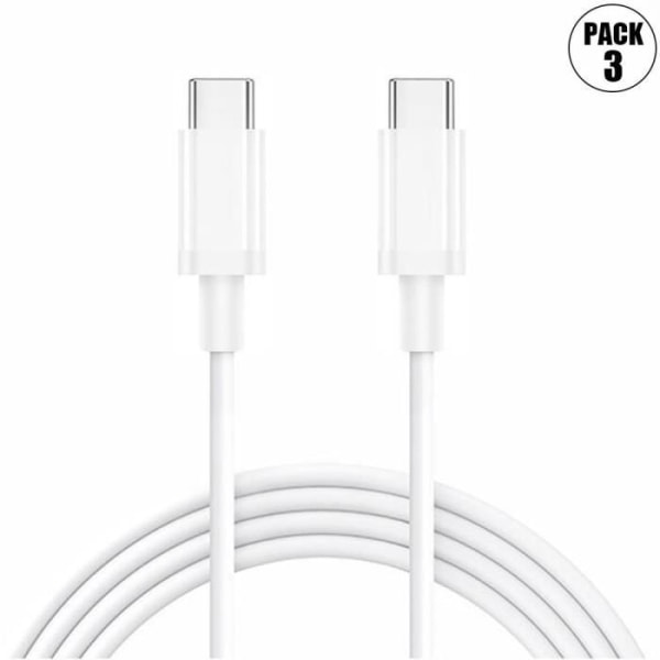 USB-C laddningskabel för Samsung A12 A13 4G-5G A04s A22 4G-5G A33 5G A52 4G-5G A52s A53 5G - 1M Vit [3-pack]