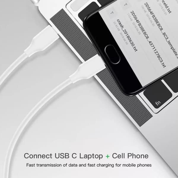 USB-C-kabel E.F.CONNECTION för Xiaomi Redmi Note 14 13 12 11 - 1m - Vit - Snabbladdning - 3-pack Vit