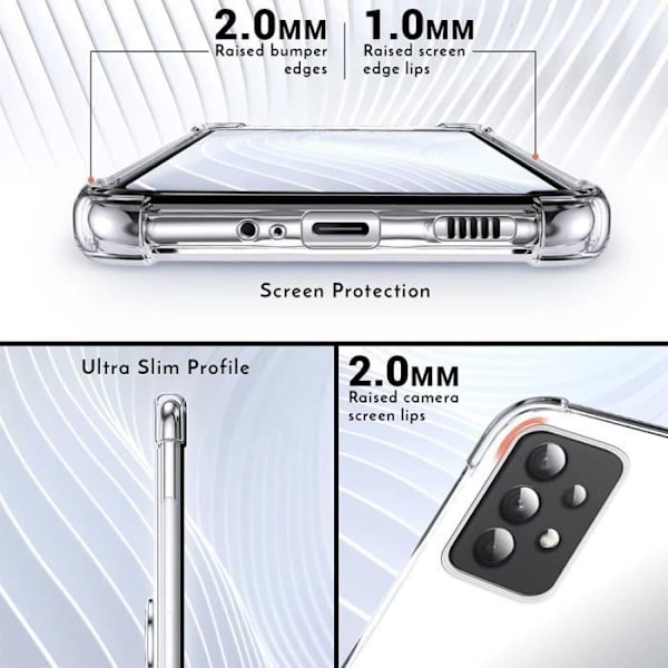 Skyddsfodral - BOOLING - Samsung Galaxy A25 5G - Mjuk - Transparent/Svart - Rotationsring Transparent, svart