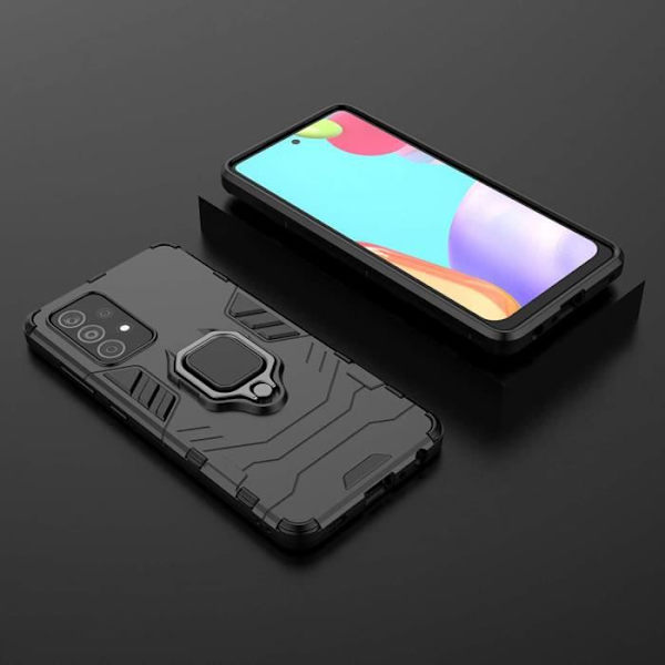 MMlife för Samsung Galaxy A52 5G / Galaxy A52s 5G-fodral och härdat glas [2 st] Dual Layer Anti-rep Hårt Slim Case, Svart