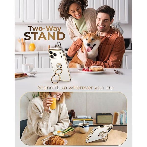 Chockskydd - BOOLING - för iPhone 17 Pro - med Snöre och Rotationsring ...