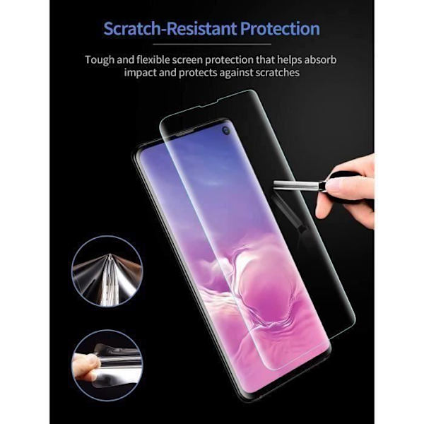 Skärmskydd för Samsung Galaxy S10 Plus, mjuk TPU skärmskydd för Samsung Galaxy S10+ (2019) 6,4 tum I016D7