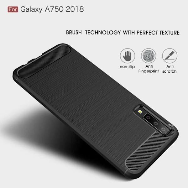 Fodral - Samsung - Galaxy A7 2018 - TPU - Stötsäker - Mjuk - Svart Svart