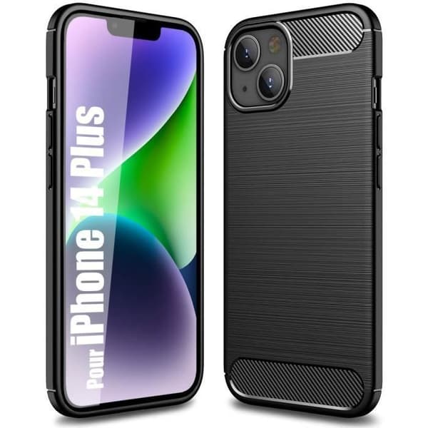 Skyddsskal - BOOLING - för iPhone 14 Plus - Flexibelt - Stötresistent - Ultra Lätt Svart