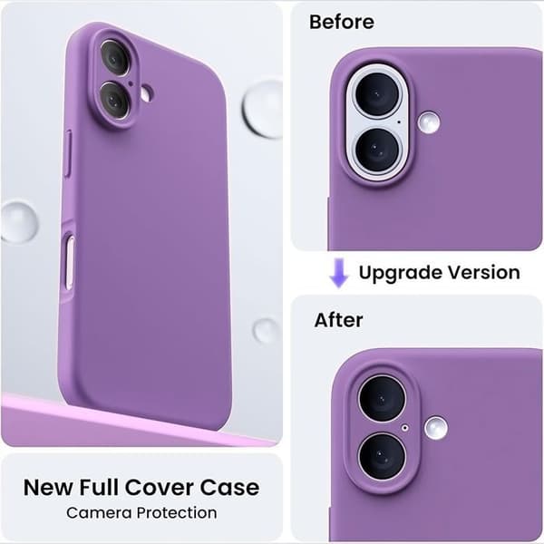Telefonfodral - BOOLING - iPhone 17 Pro - Slim Flytande Silikon - Lila - Represistent Lila