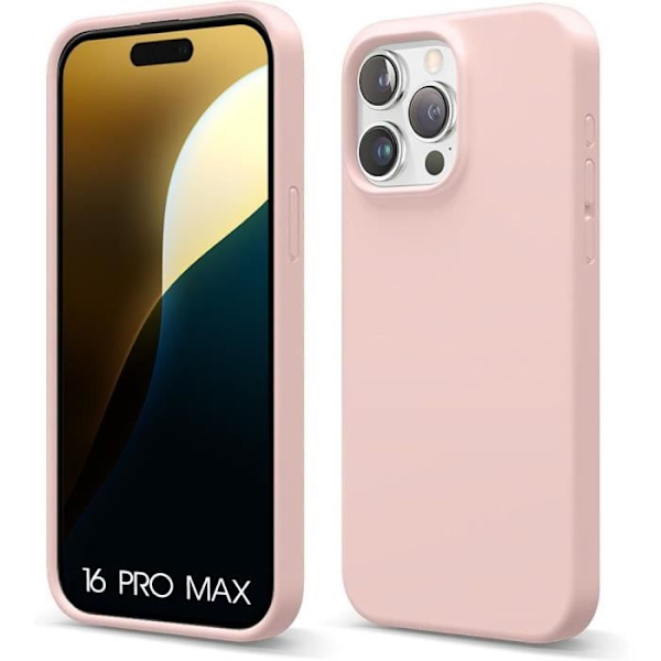 Skyddsfodral - BOOLING - iPhone 16 Pro Max - Mjuk Silikon - Ultra Tunn - Rosa Rosa