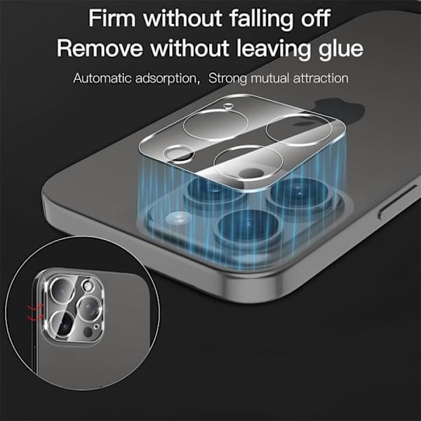 Skärm- och kameraskydd - iPhone 16 Plus - Härdat glas - 2 glas - Rivtålig - Stötsäker Transparent