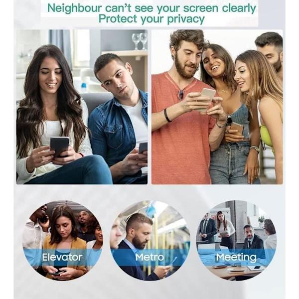 2 Anti-Spy härdade glasögon för Samsung Galaxy A13 5G - BOOLING - 9H skärmskydd Svart