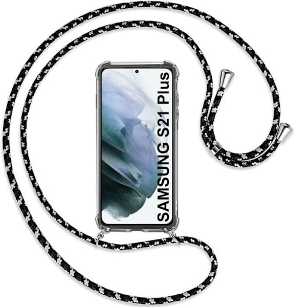 Coque - Samsung - S21 Plus - Mjuk - Repeller - Svart halsbandssnöre Transparent-svart