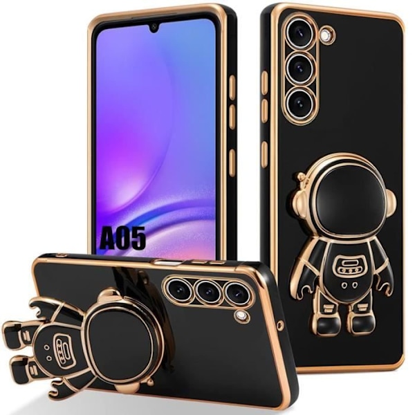 Coque - Samsung - Galaxy A05 - Antichoc - Silikon Hybrid - Stöd Astronaut Svart