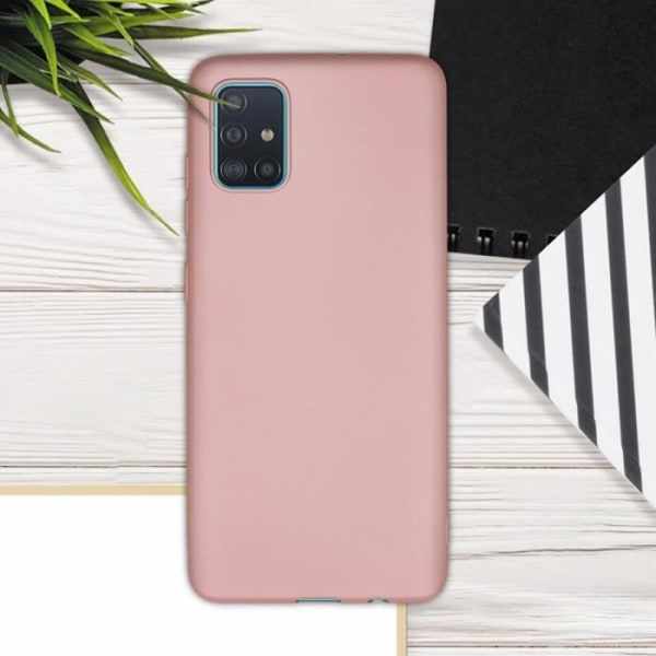 Etui - kwmobile - Samsung Galaxy A51 - Metallisk rosa guld silikone - Beskyttelse mod snavs - Fleksibel Brons